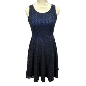Lace overlay sleeveless skater dress size 1/2